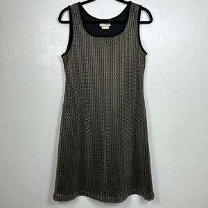 Nancy Bolen For City Girl Vintage Bronze Metallic  Sleeveless Dress Size M